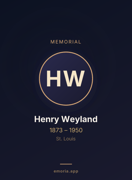 Memorial portrait of Henry Weyland