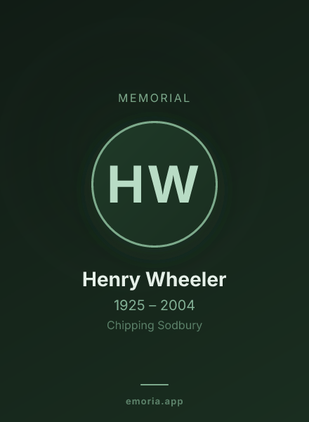 Memorial portrait of Henry Wheeler