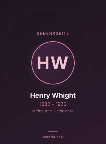 Gedenkportrait von Henry Whight