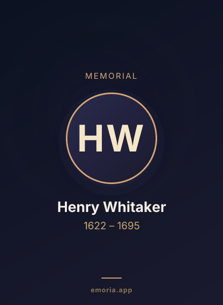 Memorial portrait of Henry Whitaker