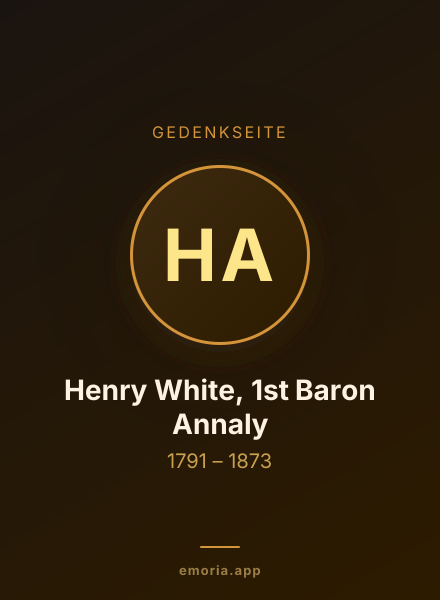 Gedenkportrait von Henry White, 1st Baron Annaly