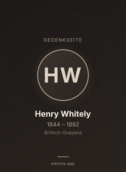 Gedenkportrait von Henry Whitely