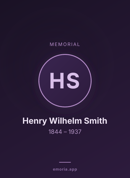 Memorial portrait of Henry Wilhelm Smith
