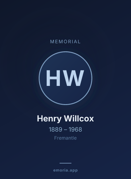 Memorial portrait of Henry Willcox