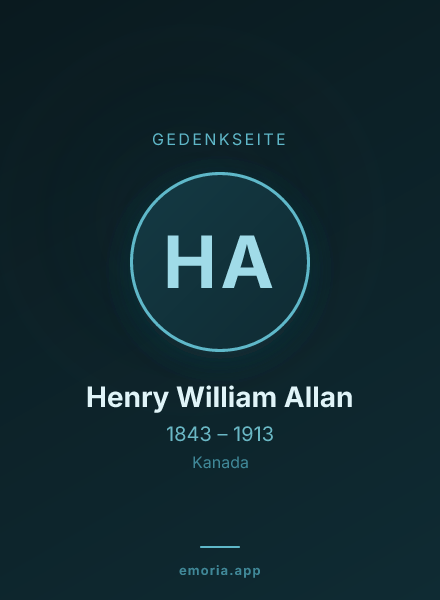 Gedenkportrait von Henry William Allan