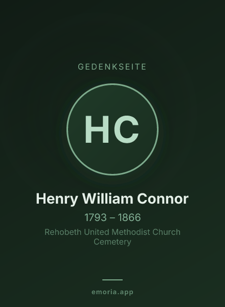Gedenkportrait von Henry William Connor