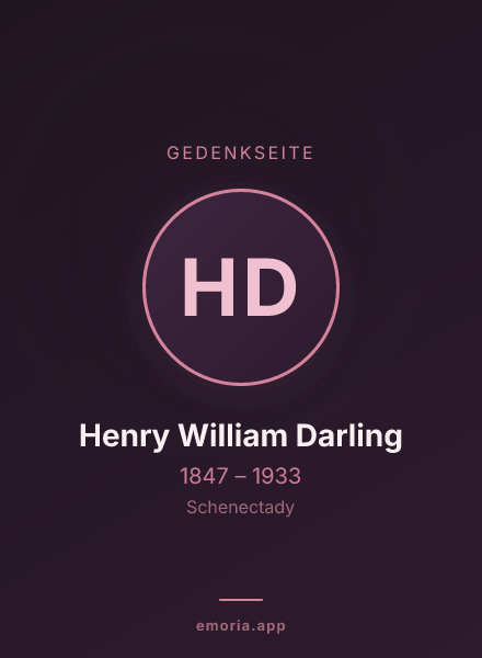 Gedenkportrait von Henry William Darling