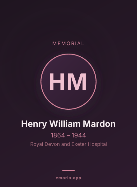 Memorial portrait of Henry William Mardon