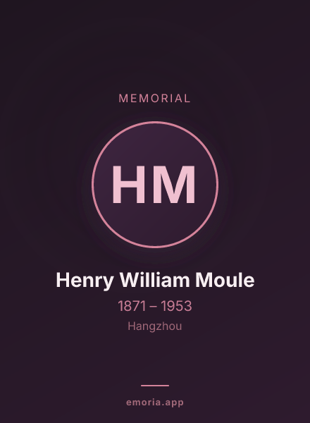 Memorial portrait of Henry William Moule