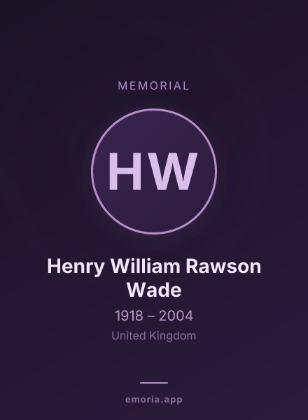 Memorial portrait of Henry William Rawson Wade