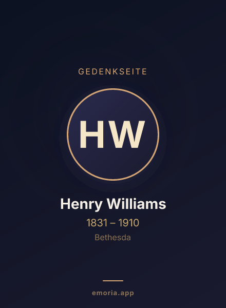 Gedenkportrait von Henry Williams