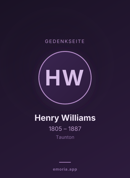 Gedenkportrait von Henry Williams