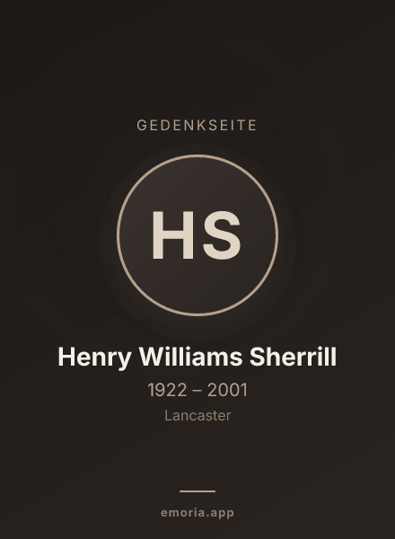 Gedenkportrait von Henry Williams Sherrill