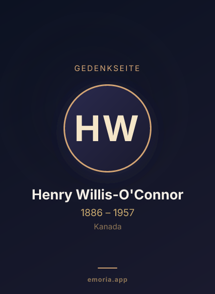 Gedenkportrait von Henry Willis-O'Connor