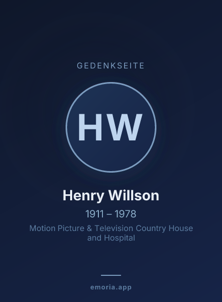 Gedenkportrait von Henry Willson