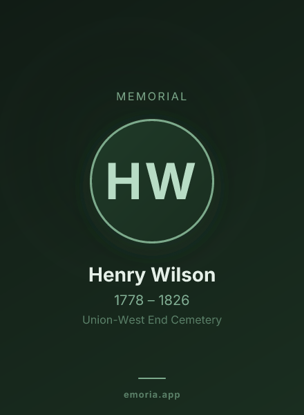 Memorial portrait of Henry Wilson