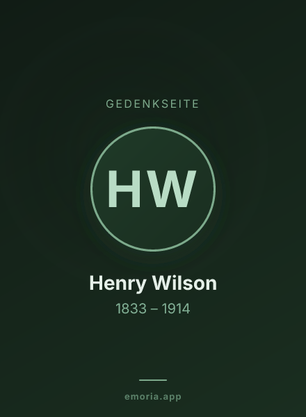 Gedenkportrait von Henry Wilson