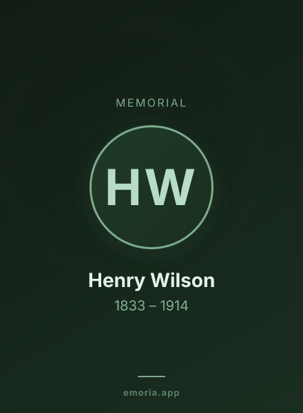 Memorial portrait of Henry Wilson