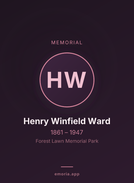 Memorial portrait of Henry Winfield Ward