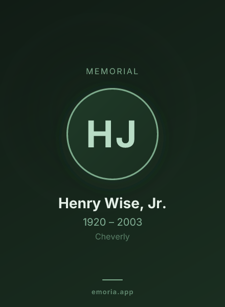 Memorial portrait of Henry Wise, Jr.
