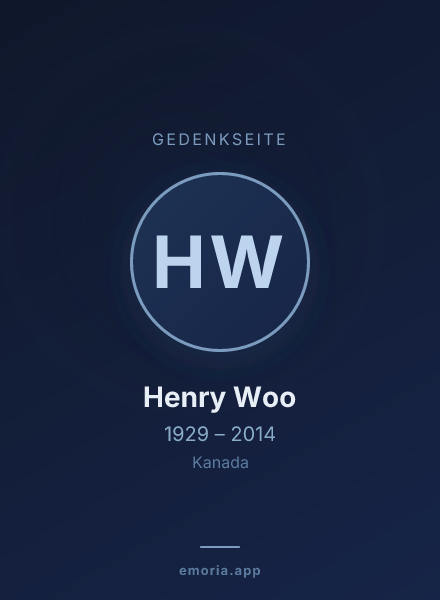 Gedenkportrait von Henry Woo