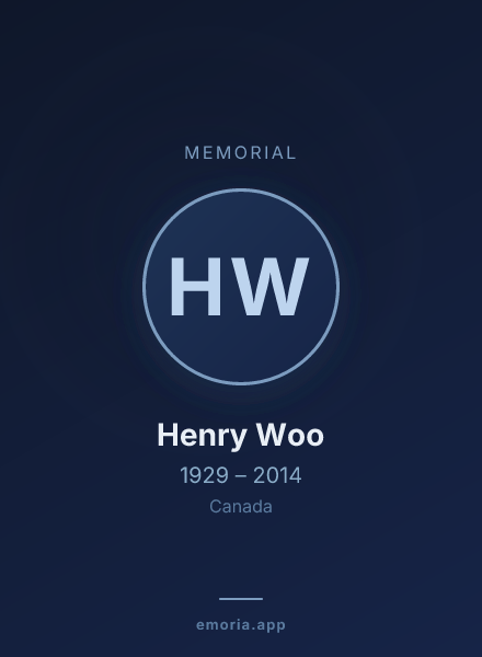 Memorial portrait of Henry Woo