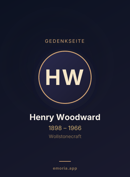 Gedenkportrait von Henry Woodward