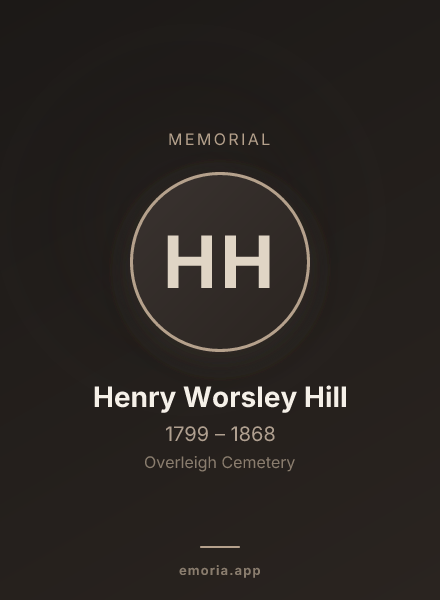 Memorial portrait of Henry Worsley Hill