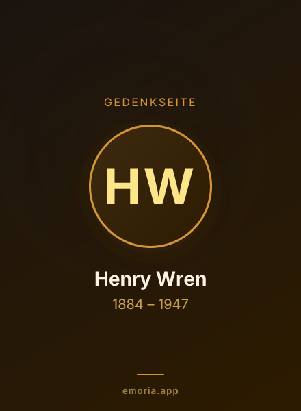 Gedenkportrait von Henry Wren