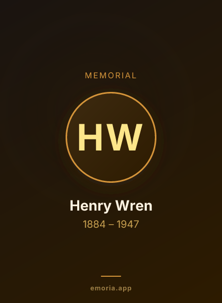 Memorial portrait of Henry Wren