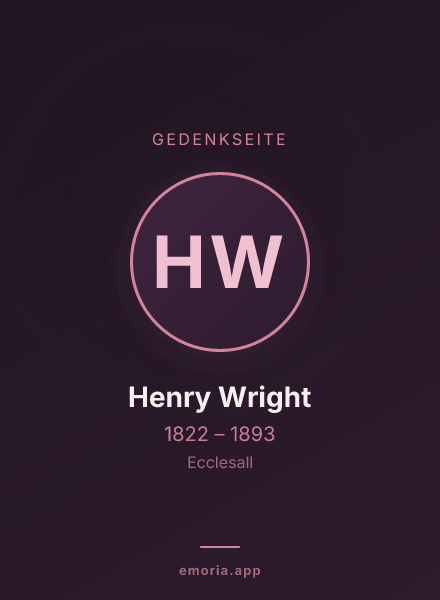 Gedenkportrait von Henry Wright