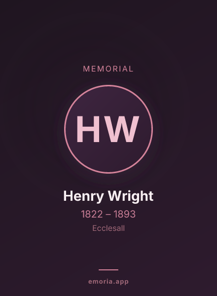 Memorial portrait of Henry Wright
