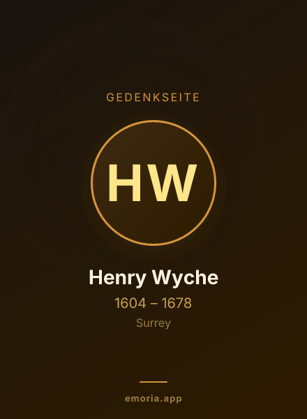 Gedenkportrait von Henry Wyche