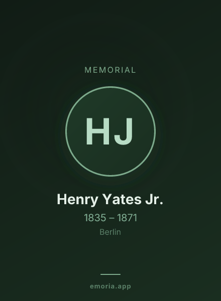 Memorial portrait of Henry Yates Jr.