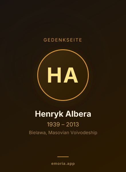Gedenkportrait von Henryk Albera