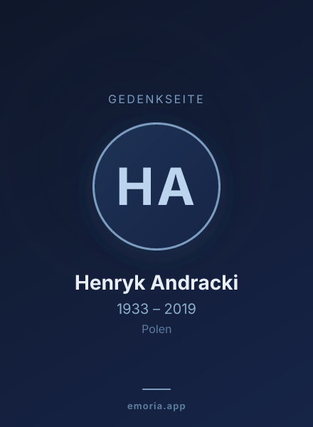 Gedenkportrait von Henryk Andracki