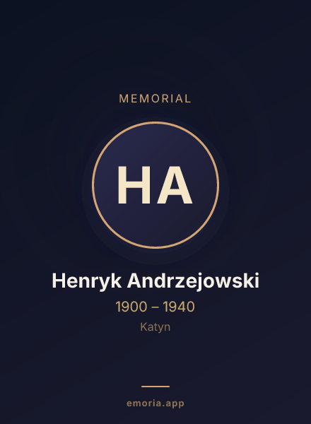 Memorial portrait of Henryk Andrzejowski