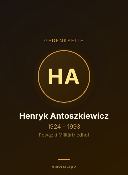 Gedenkportrait von Henryk Antoszkiewicz