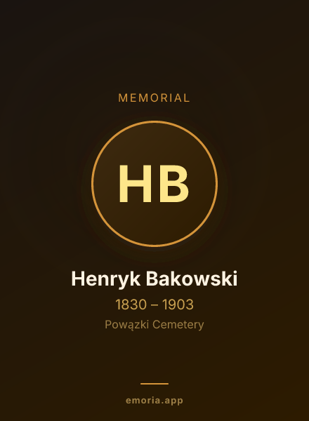 Memorial portrait of Henryk Bakowski