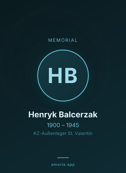 Memorial portrait of Henryk Balcerzak