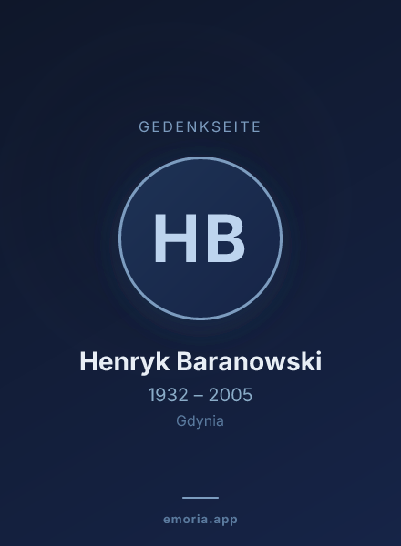 Gedenkportrait von Henryk Baranowski