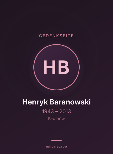 Gedenkportrait von Henryk Baranowski