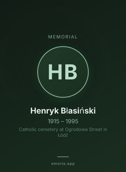 Memorial portrait of Henryk Błasiński