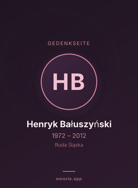 Gedenkportrait von Henryk Bałuszyński