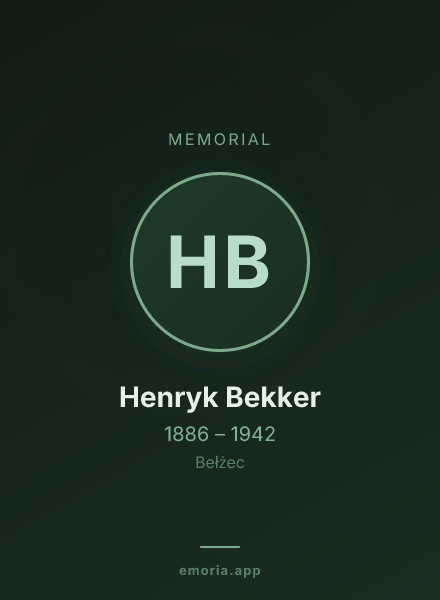 Memorial portrait of Henryk Bekker