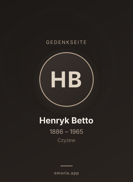 Gedenkportrait von Henryk Betto