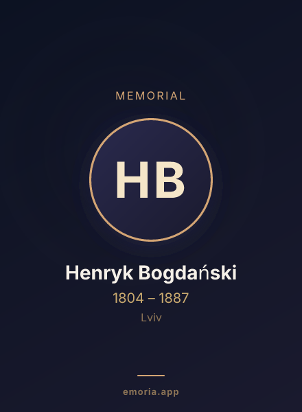 Memorial portrait of Henryk Bogdański