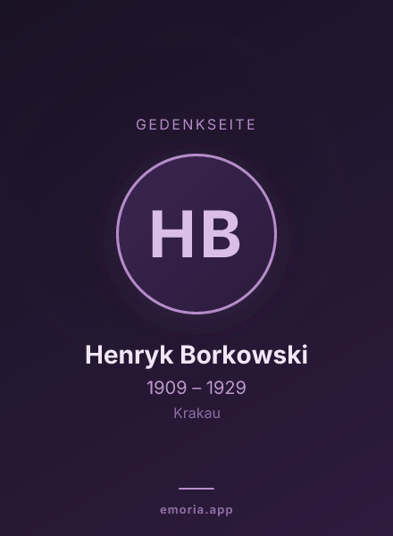 Gedenkportrait von Henryk Borkowski