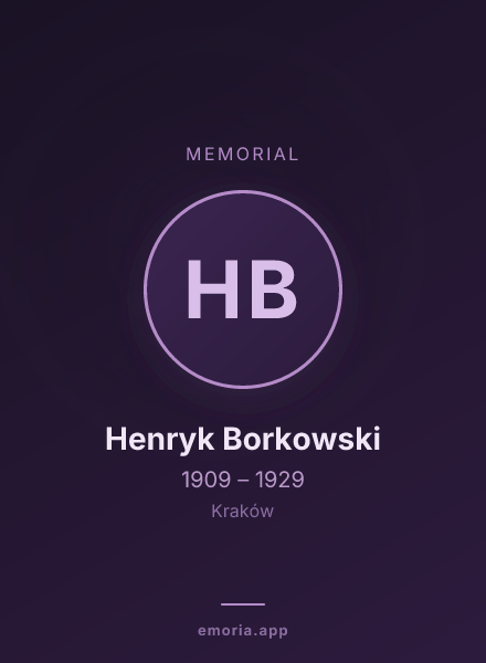 Memorial portrait of Henryk Borkowski