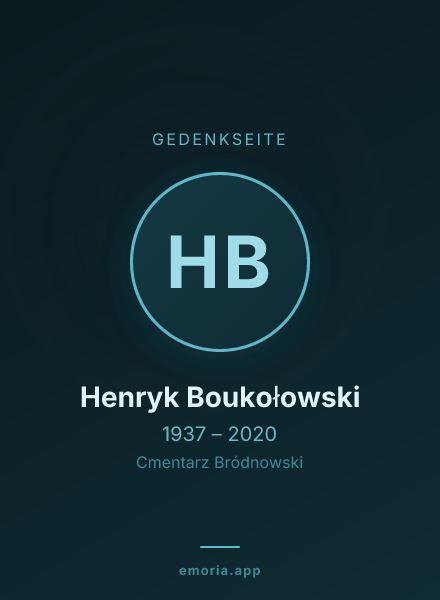 Gedenkportrait von Henryk Boukołowski